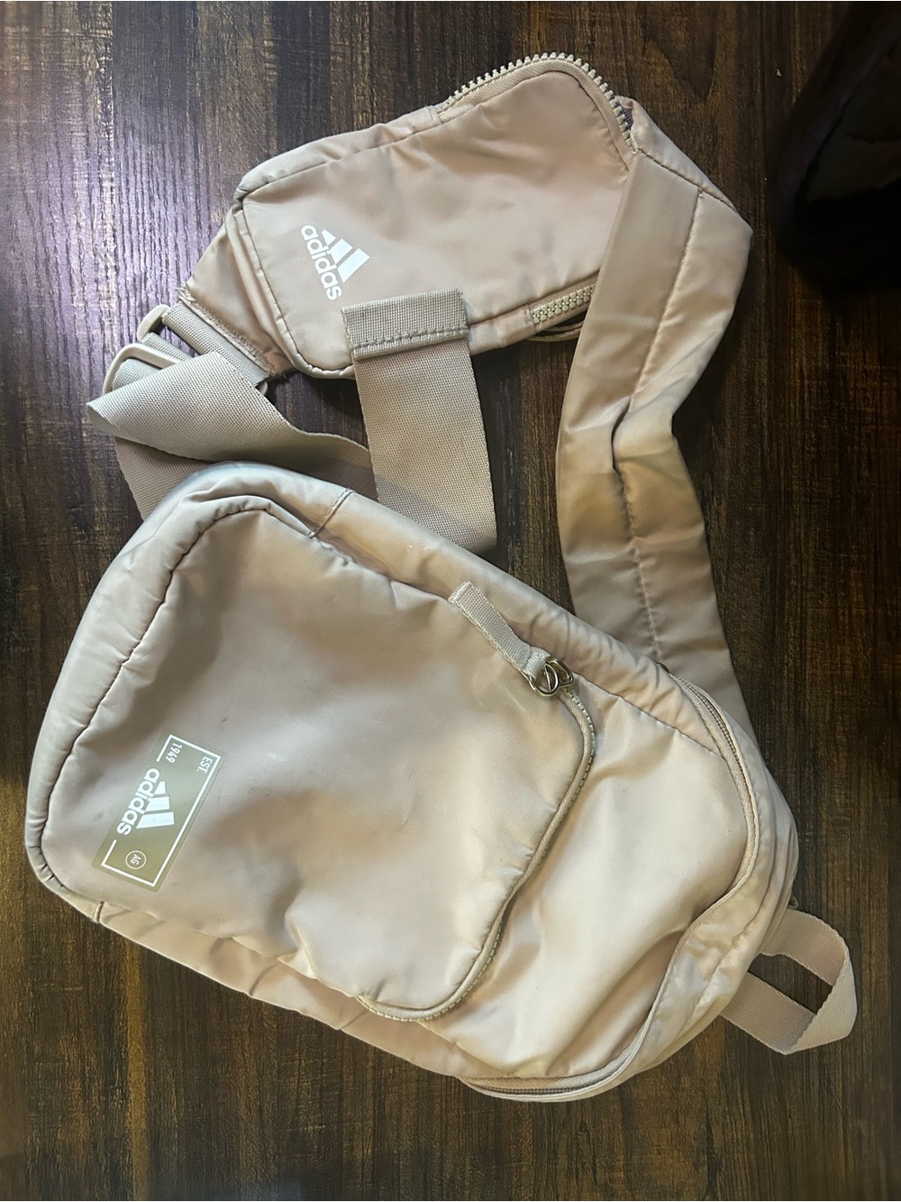 Adidas Cream Sling Crossbody Bag